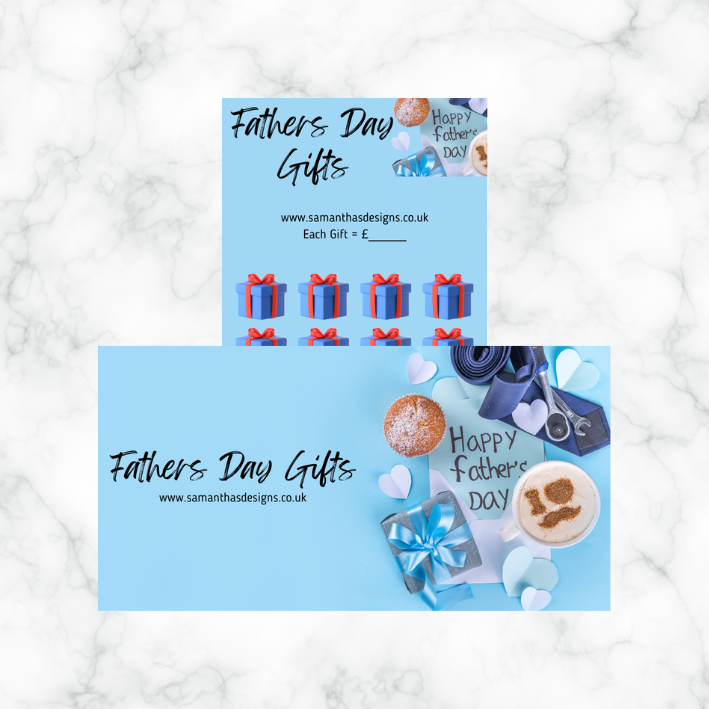 Fathers Day Savings - A6 Savings Challenges - 5 Designs To Choose From