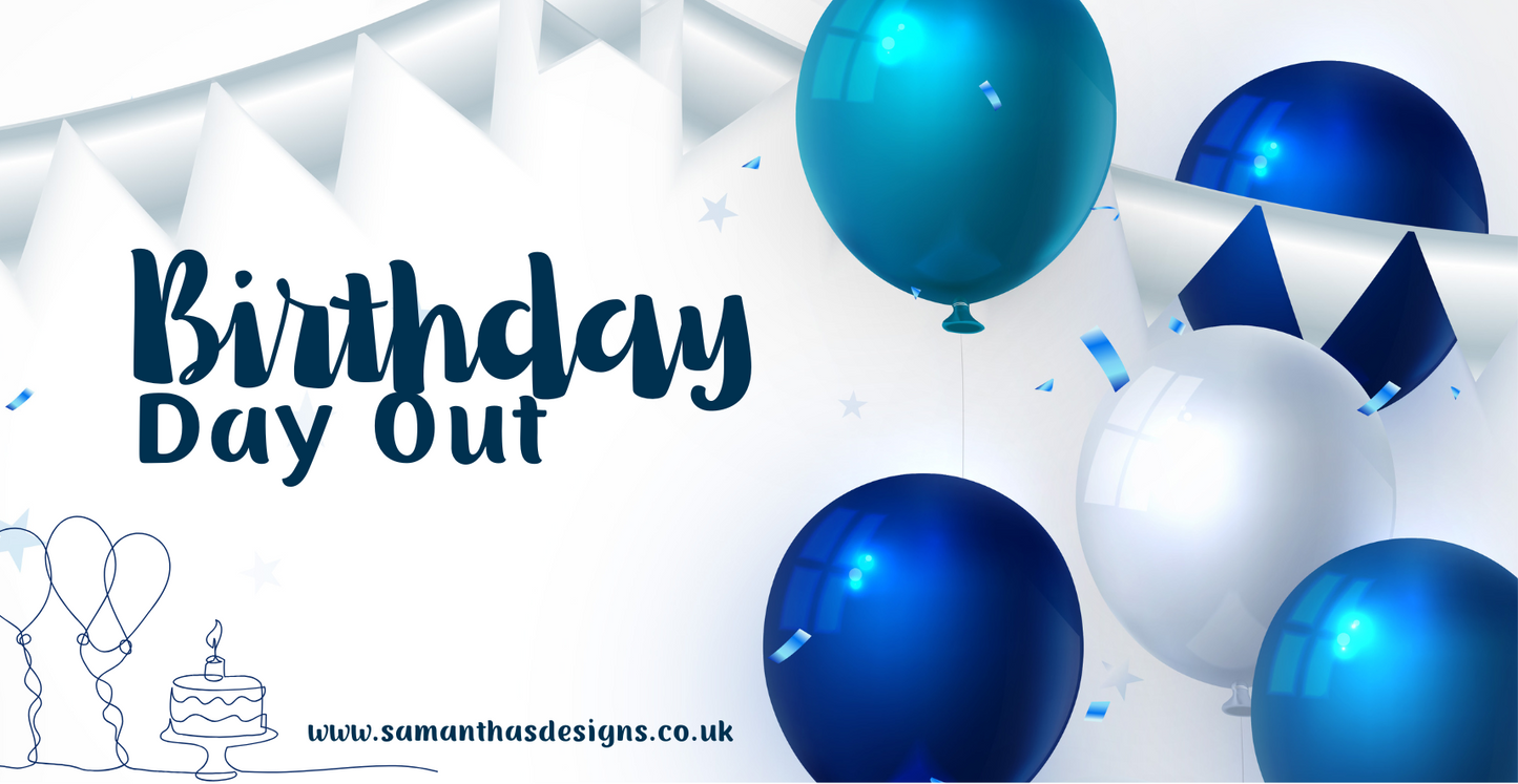 Birthday Savings - Blue Balloons Theme - A6 Cash Stuffing