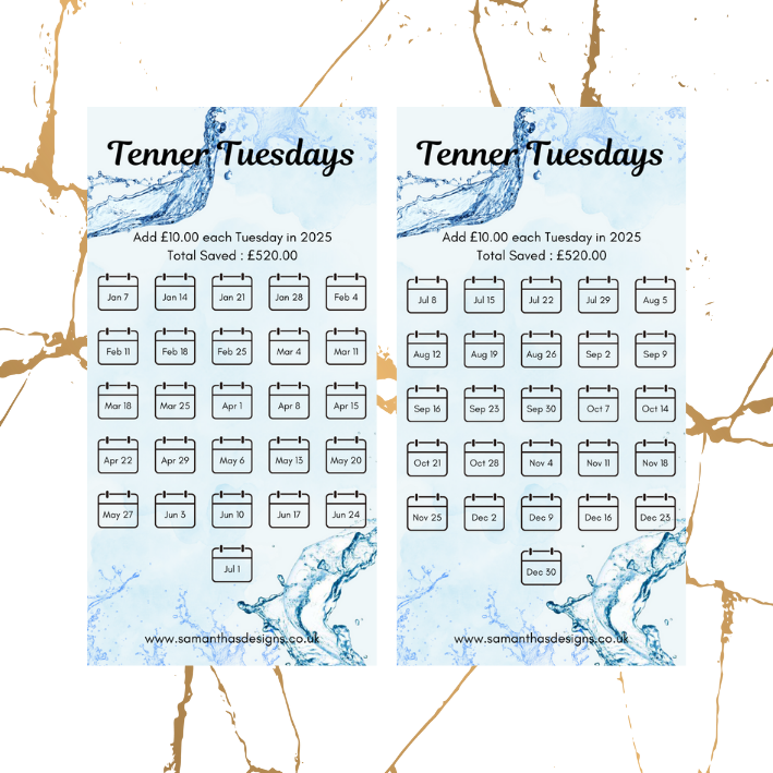 Savings Challenge - Tenner Tuesdays - A6 Cash Stuffing Challenge - Saves £520