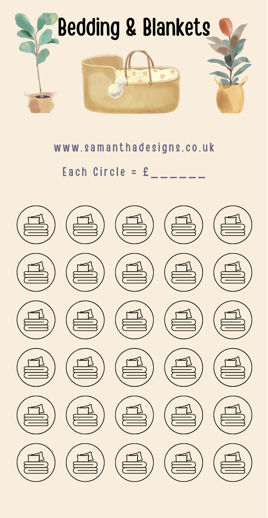 New Baby Savings Trackers - A6 Cash Stuffing Challenges