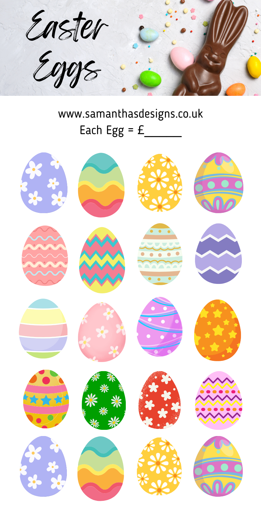 Easter Savings - 4 Designs - A6 Cash Stuffing Challenges