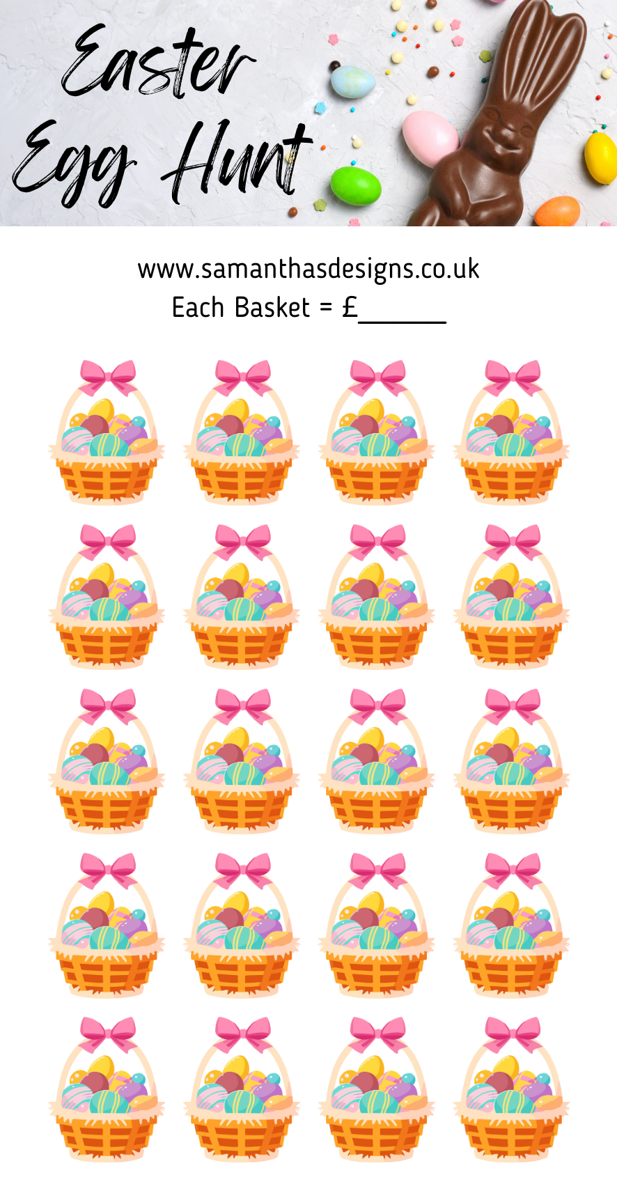 Easter Savings - 4 Designs - A6 Cash Stuffing Challenges