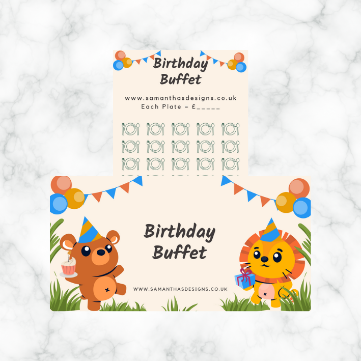 Birthday Savings - Jungle Theme - A6 Cash Stuffing