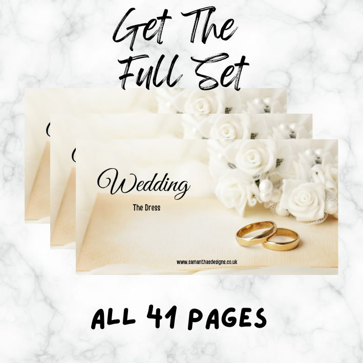 The Complete Wedding Saving Trackers - Cover Sleeves - A6 Cash Stuffing Challenges