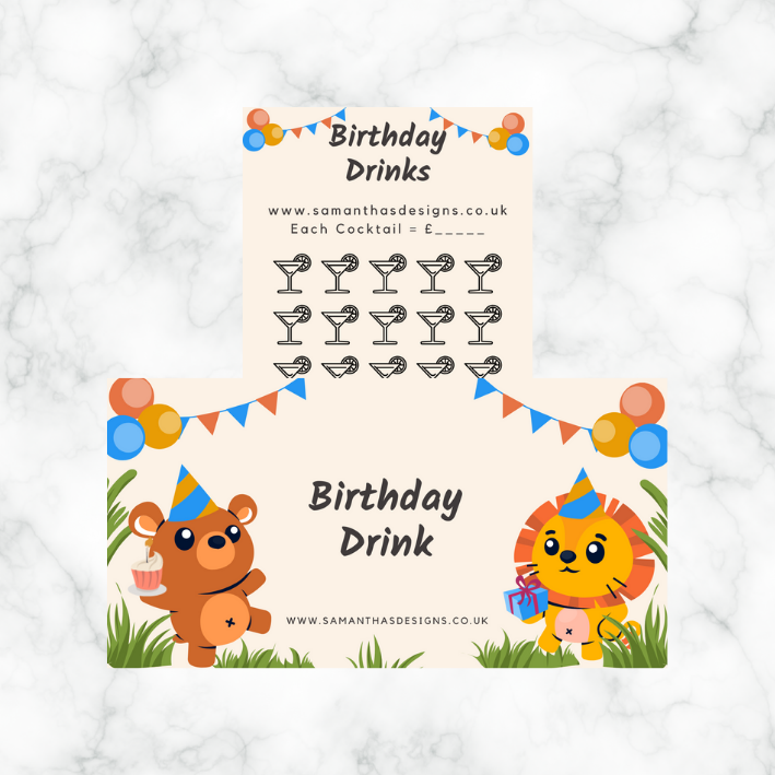 Birthday Savings - Jungle Theme - A6 Cash Stuffing