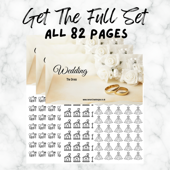 The Complete Wedding Trackers - Cover and Trackers - A6 Cash Stuffing Challenges