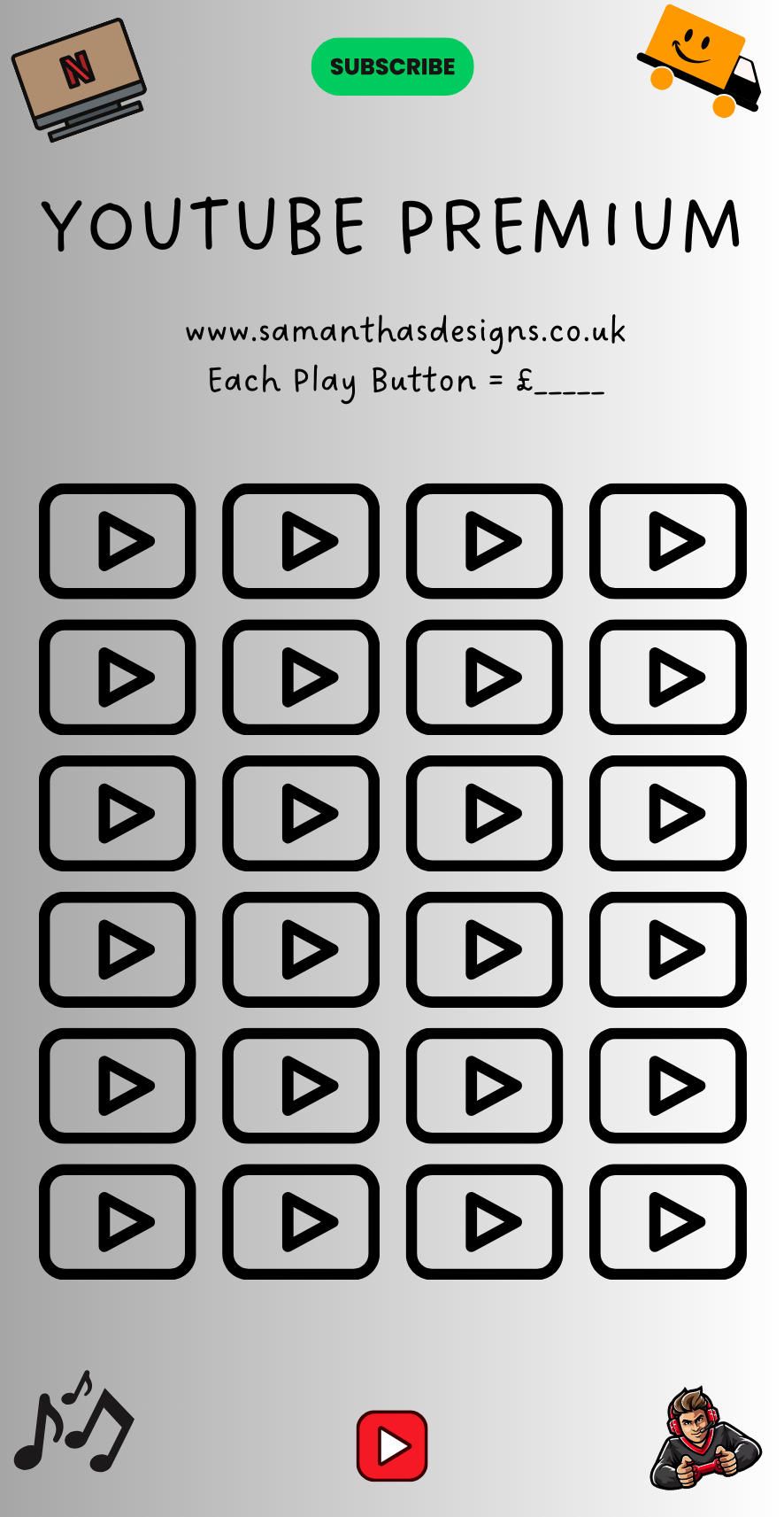 TV Subscription Trackers - A6 Cash Stuffing Challenges