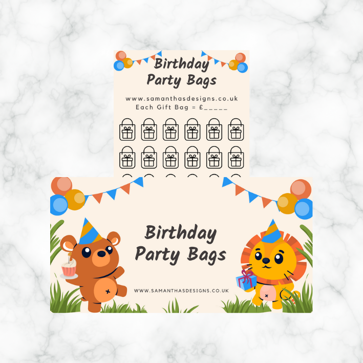 Birthday Savings - Jungle Theme - A6 Cash Stuffing