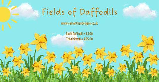 Savings Challenge Tracker - Fields of Daffodils - A6 Cash Stuffing Challenges