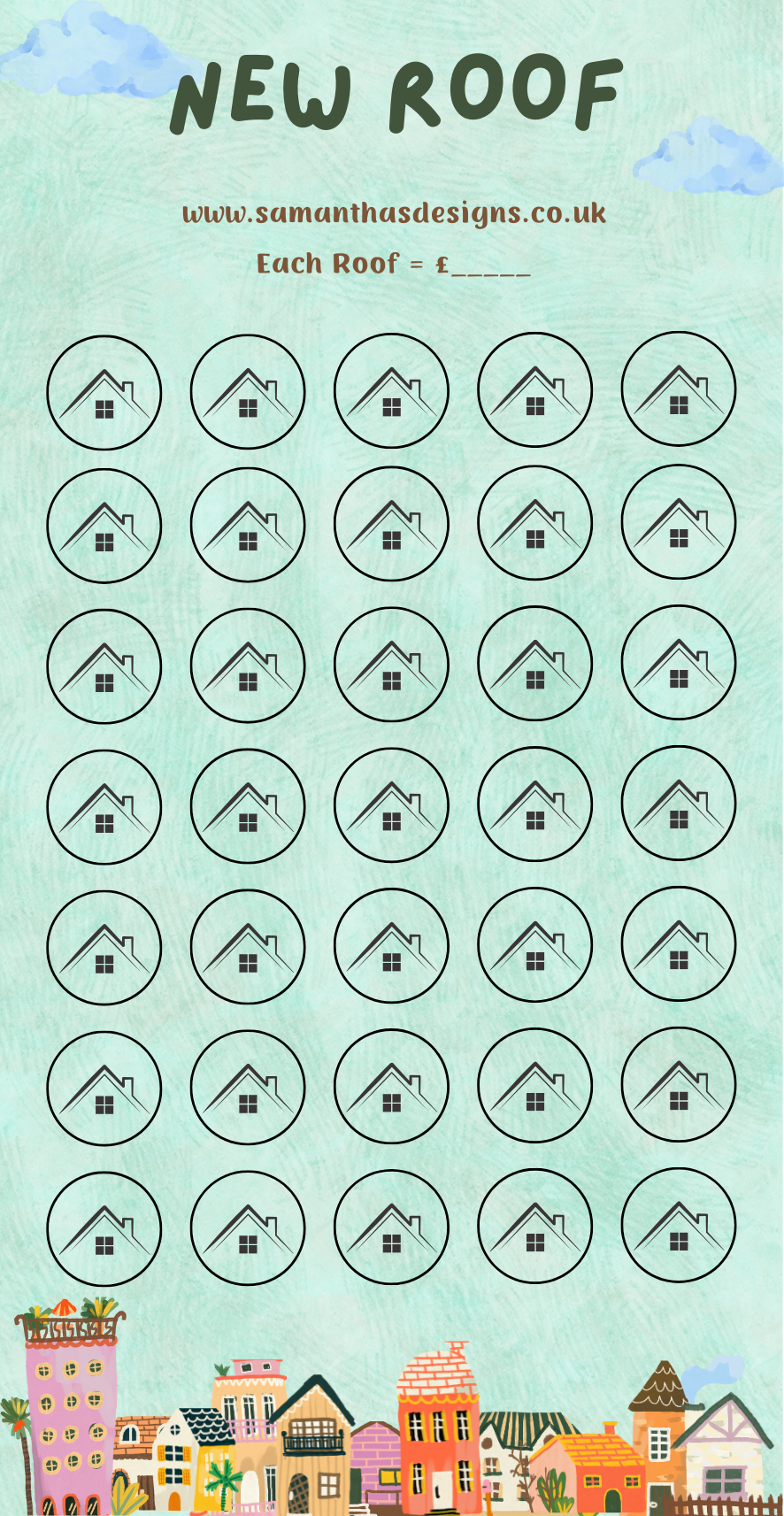 Housing Savings Trackers - A6 Cash Stuffing Challenges