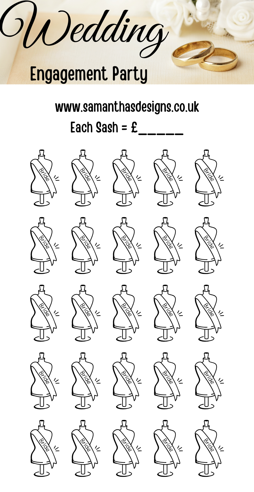 The Complete Wedding Saving Trackers - Trackers Only - A6 Cash Stuffing Challenges