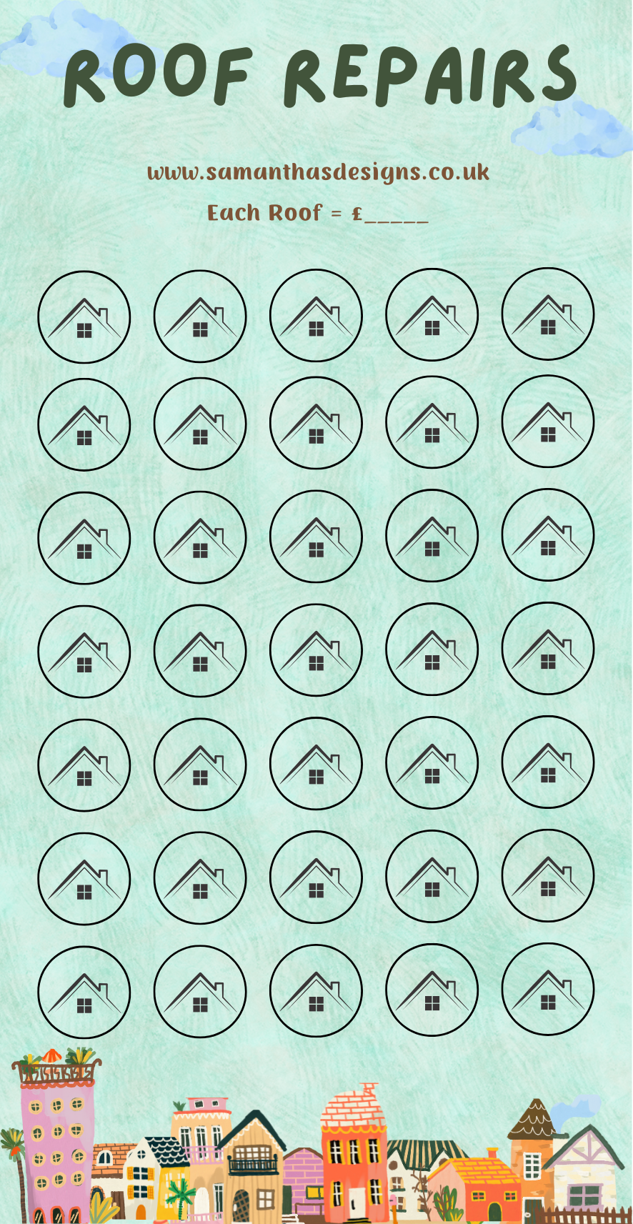 Housing Savings Trackers - A6 Cash Stuffing Challenges