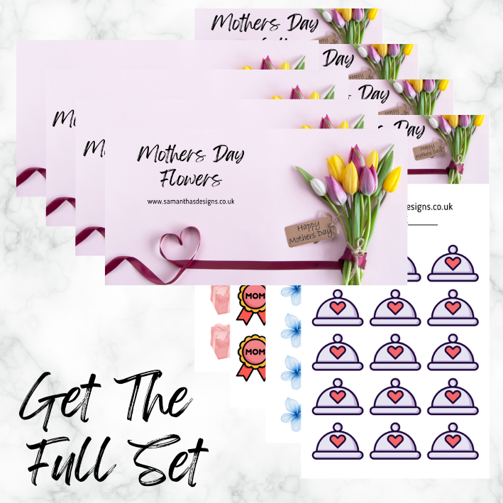 Savings Bundle - Mothers Day - 5 Designs - A6 Cash Stuffing Challenges