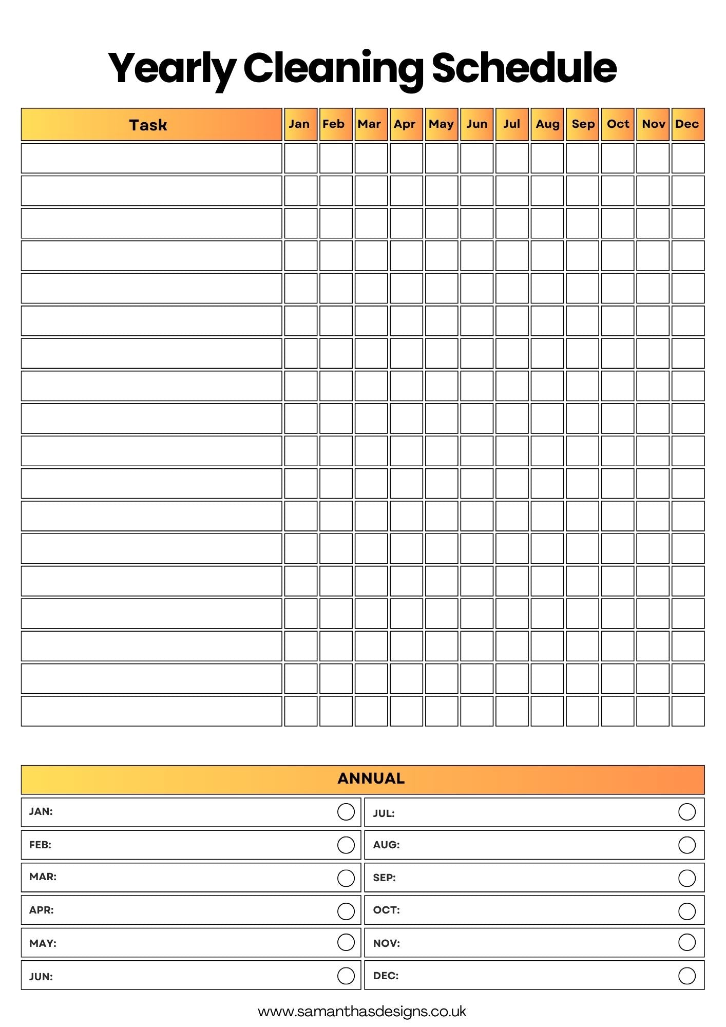 Cleaning Planner - A4 and A5 Sizes - 52 Weeks!