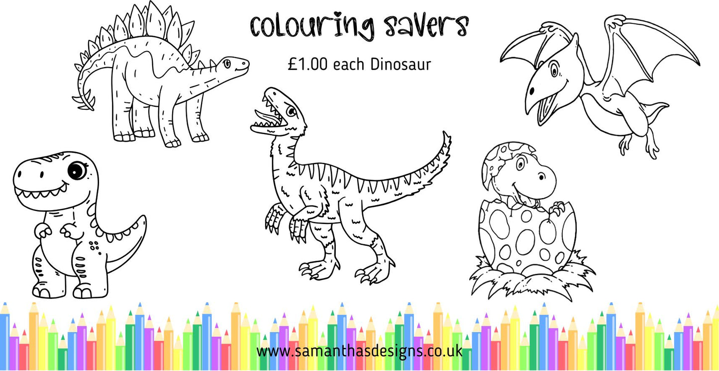 Kids Colour Me In Savings Challenges - A6 Cash Stuffing Challenges - Various Saved Amounts