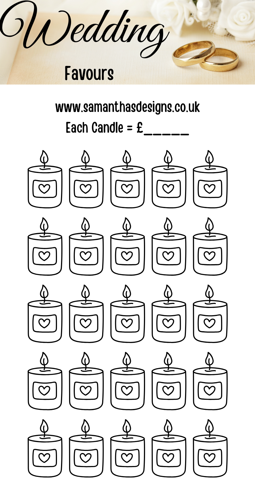 The Complete Wedding Saving Trackers - Trackers Only - A6 Cash Stuffing Challenges