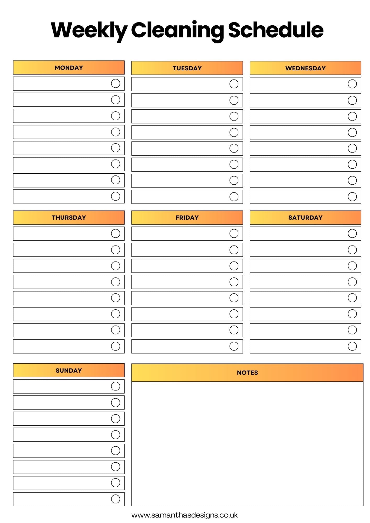 Cleaning Planner - A4 and A5 Sizes - 52 Weeks!