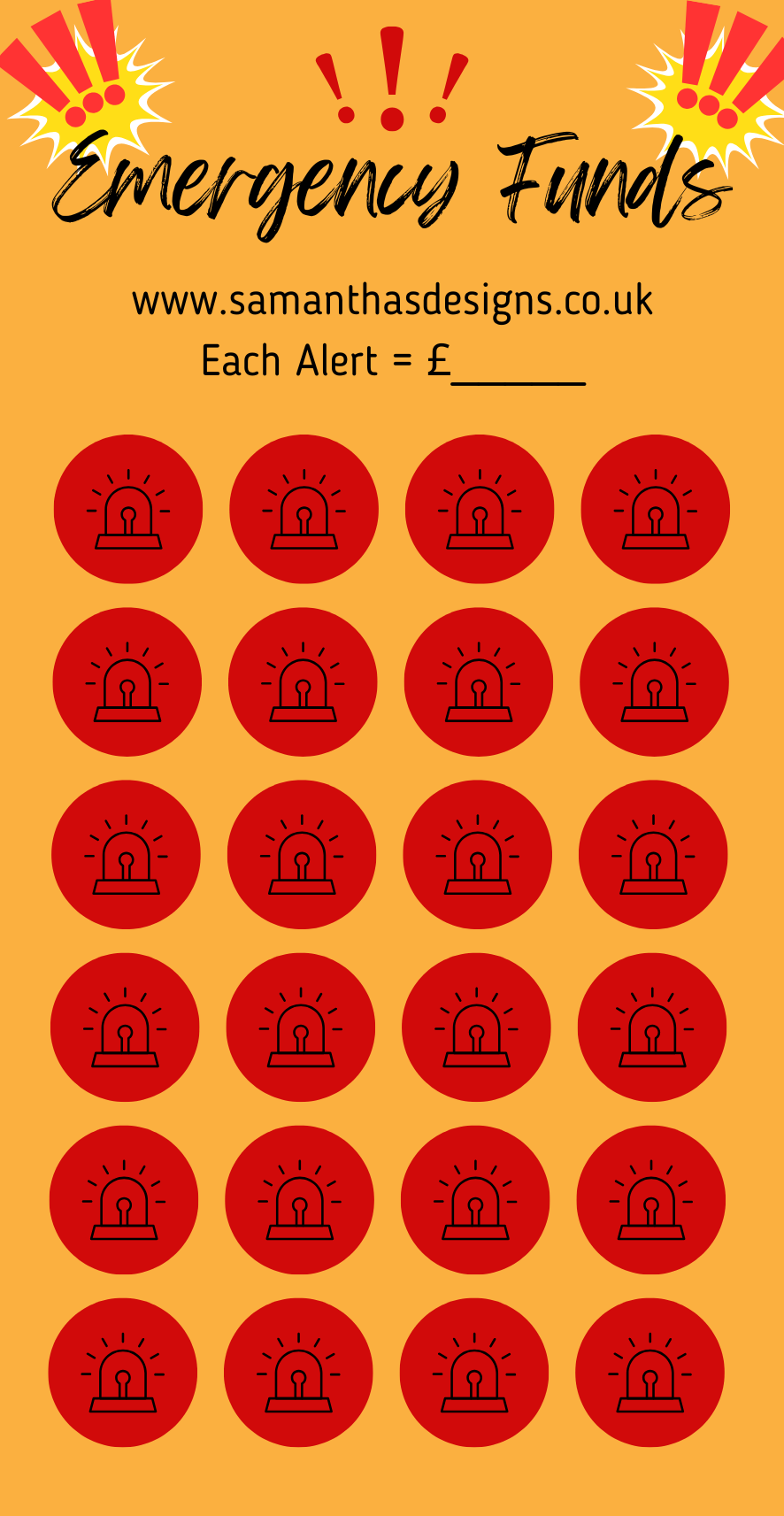 Emergancy Funds Savings Trackers - A6 Cash Stuffing Challenges