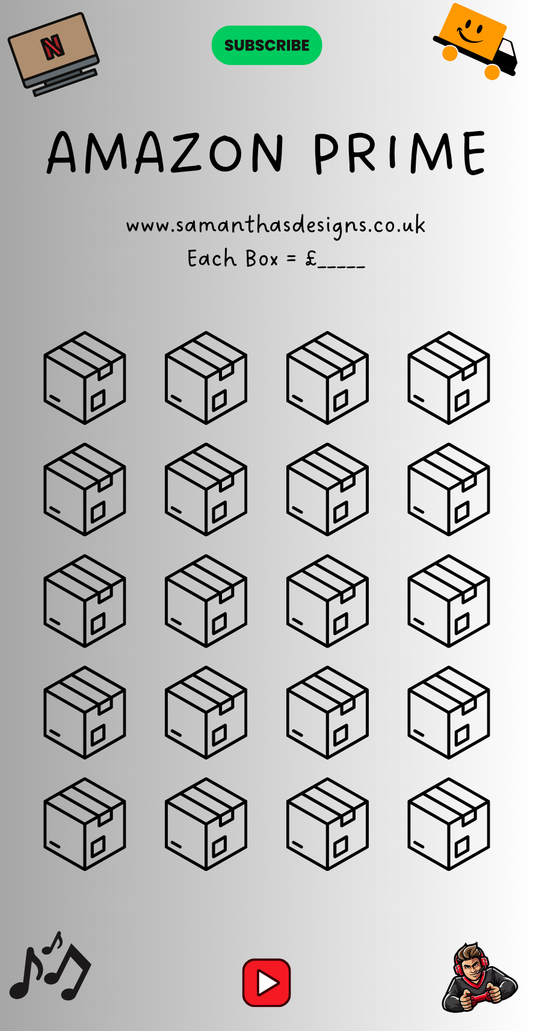 Amazon & Amazon Subscriptions Savings Trackers - A6 Cash Stuffing Challenges