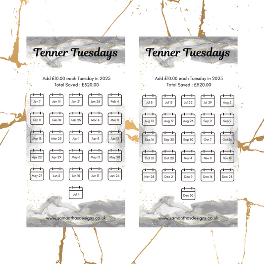 Savings Challenge - Tenner Tuesdays - A6 Cash Stuffing Challenge - Saves £520