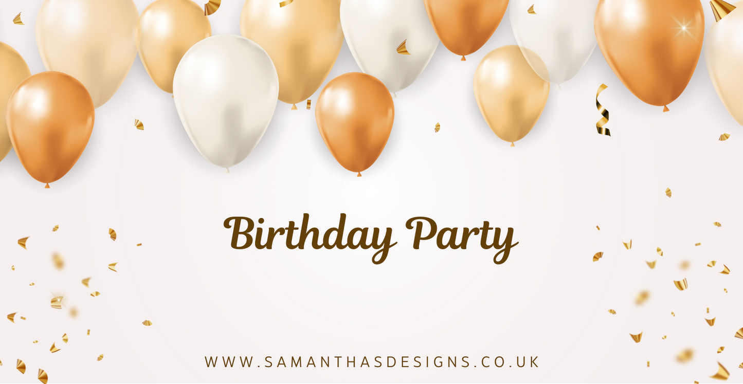 Birthday Savings - Gold Balloons Theme - A6 Cash Stuffing