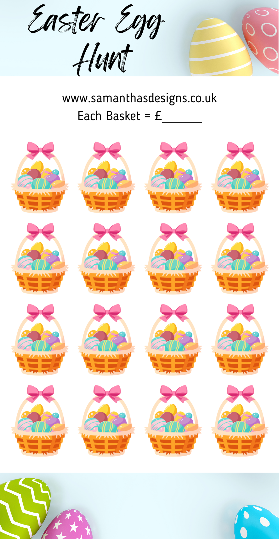 Easter Savings - 4 Designs - A6 Cash Stuffing Challenges