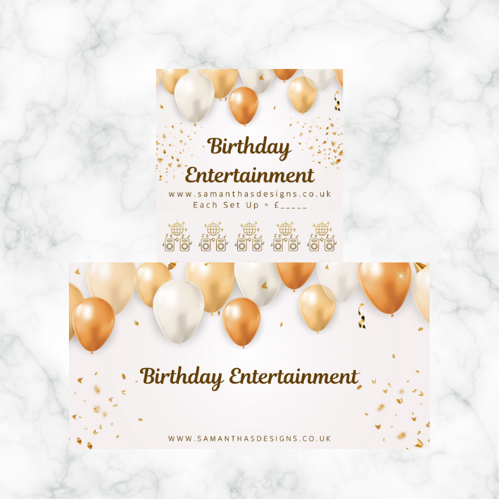 Birthday Savings - Gold Balloons Theme - A6 Cash Stuffing