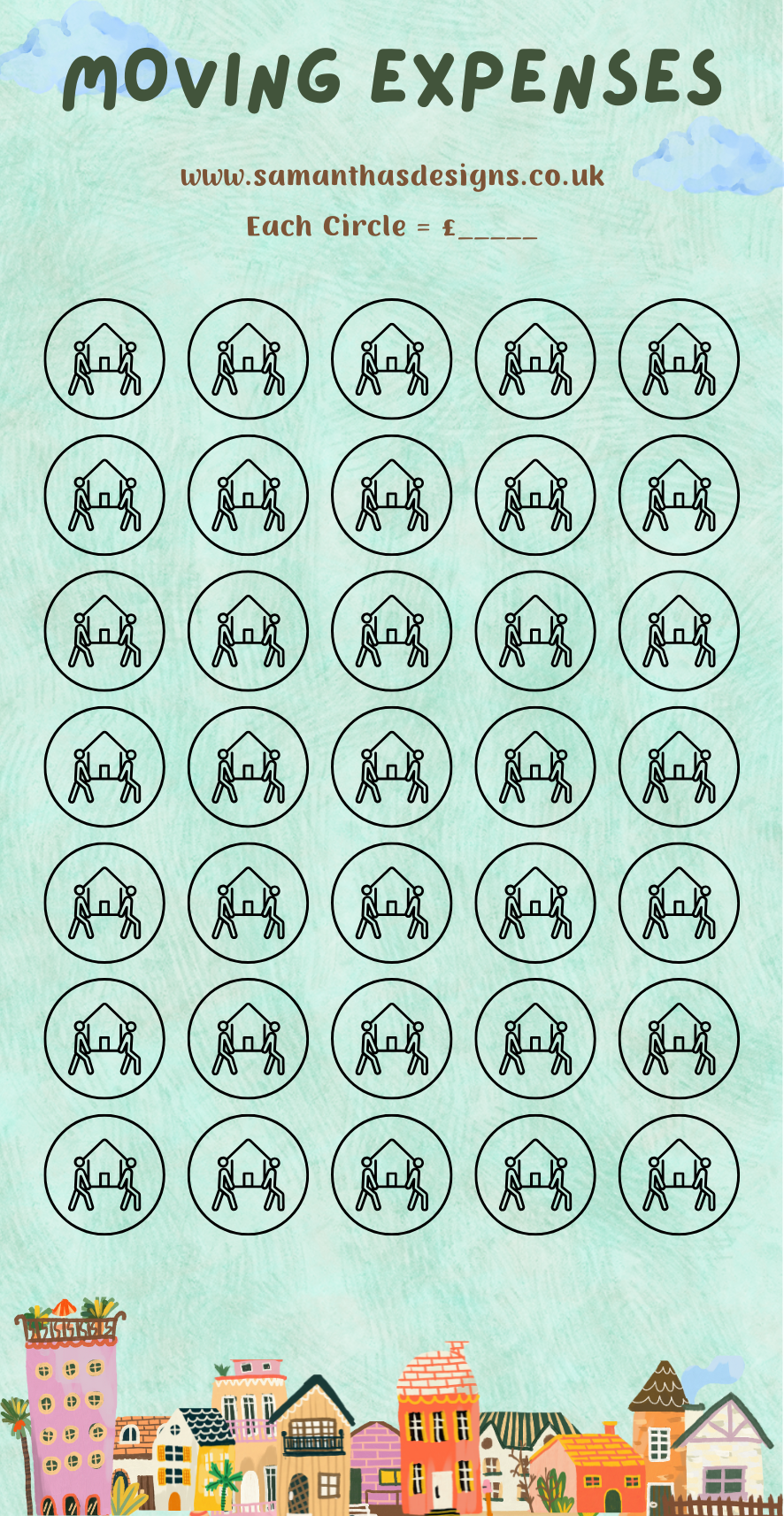 Housing Savings Trackers - A6 Cash Stuffing Challenges