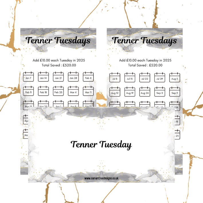 Savings Challenge - Tenner Tuesdays - A6 Cash Stuffing Challenge - Saves £520