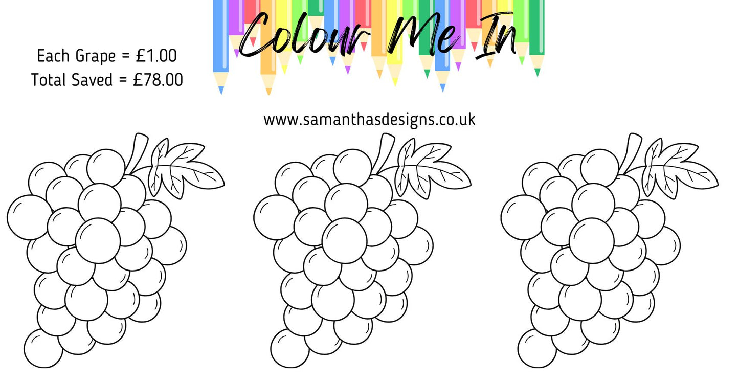 Colour Me In Savings Challenges - A6 Cash Stuffing Challenges - Various Saved Amounts