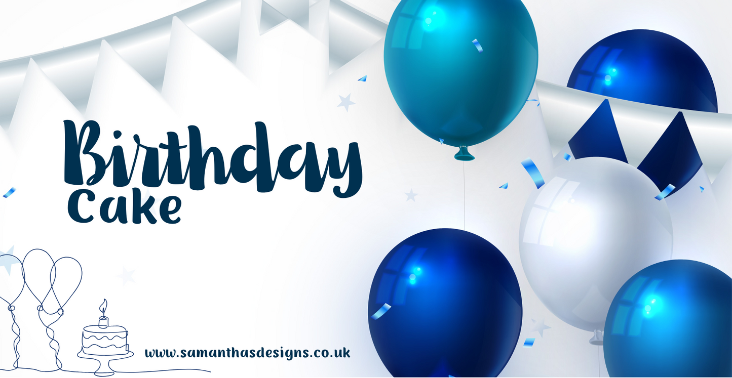 Birthday Savings - Blue Balloons Theme - A6 Cash Stuffing