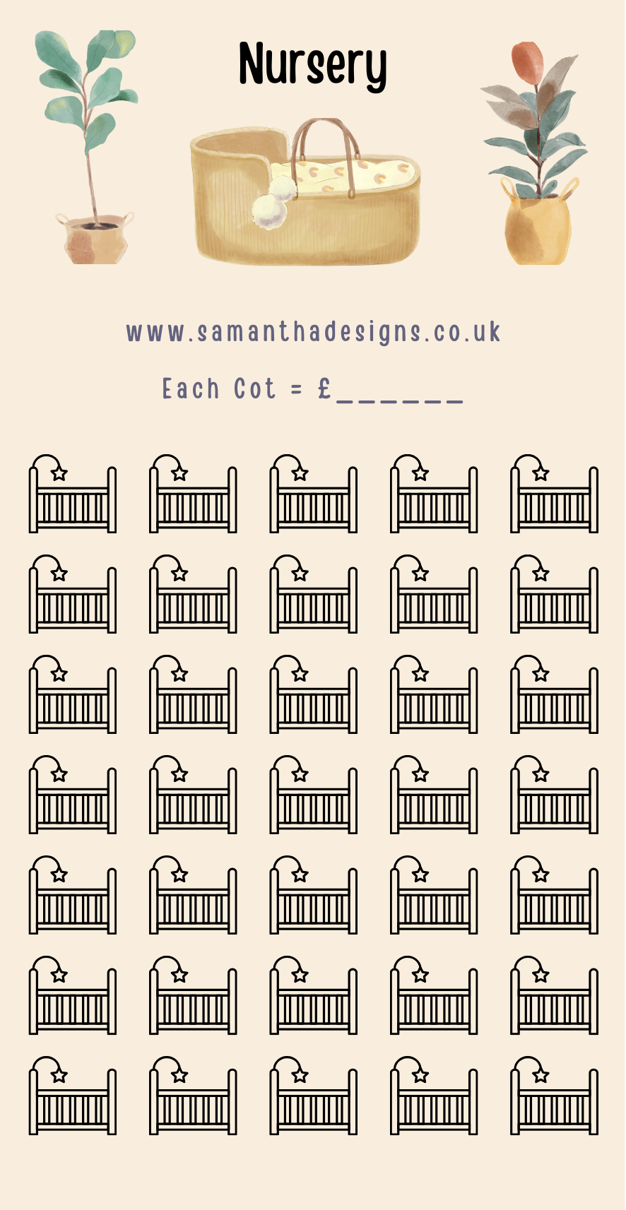 New Baby Savings Trackers - A6 Cash Stuffing Challenges