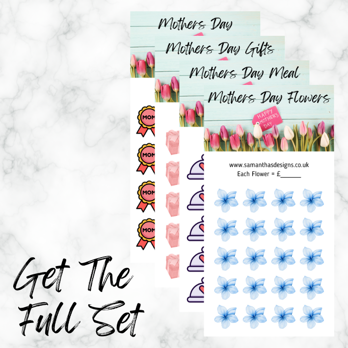 Savings Bundle - Mothers Day - 5 Designs - A6 Cash Stuffing Challenges