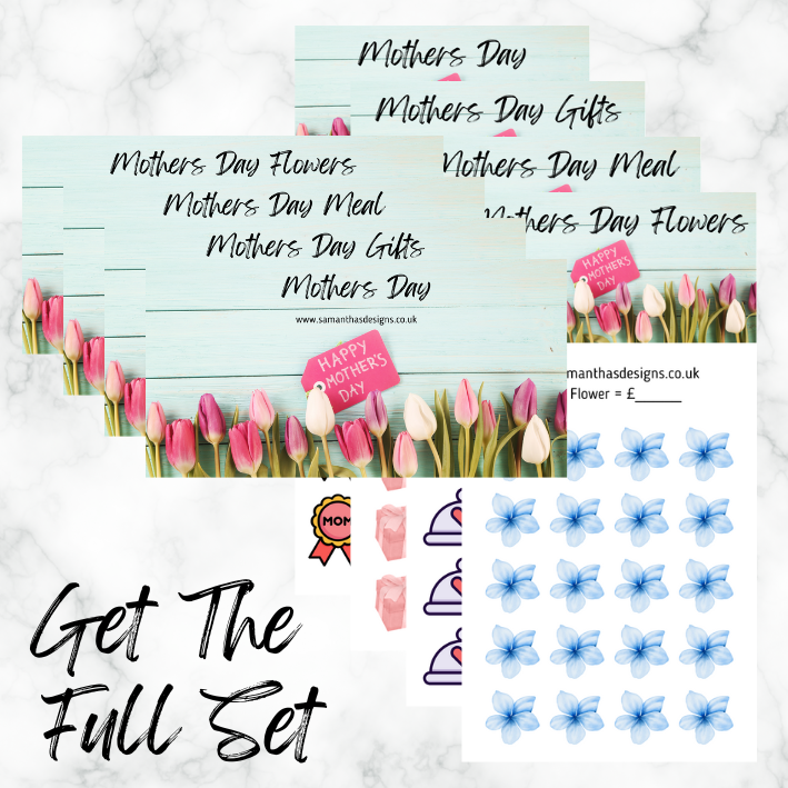 Savings Bundle - Mothers Day - 5 Designs - A6 Cash Stuffing Challenges