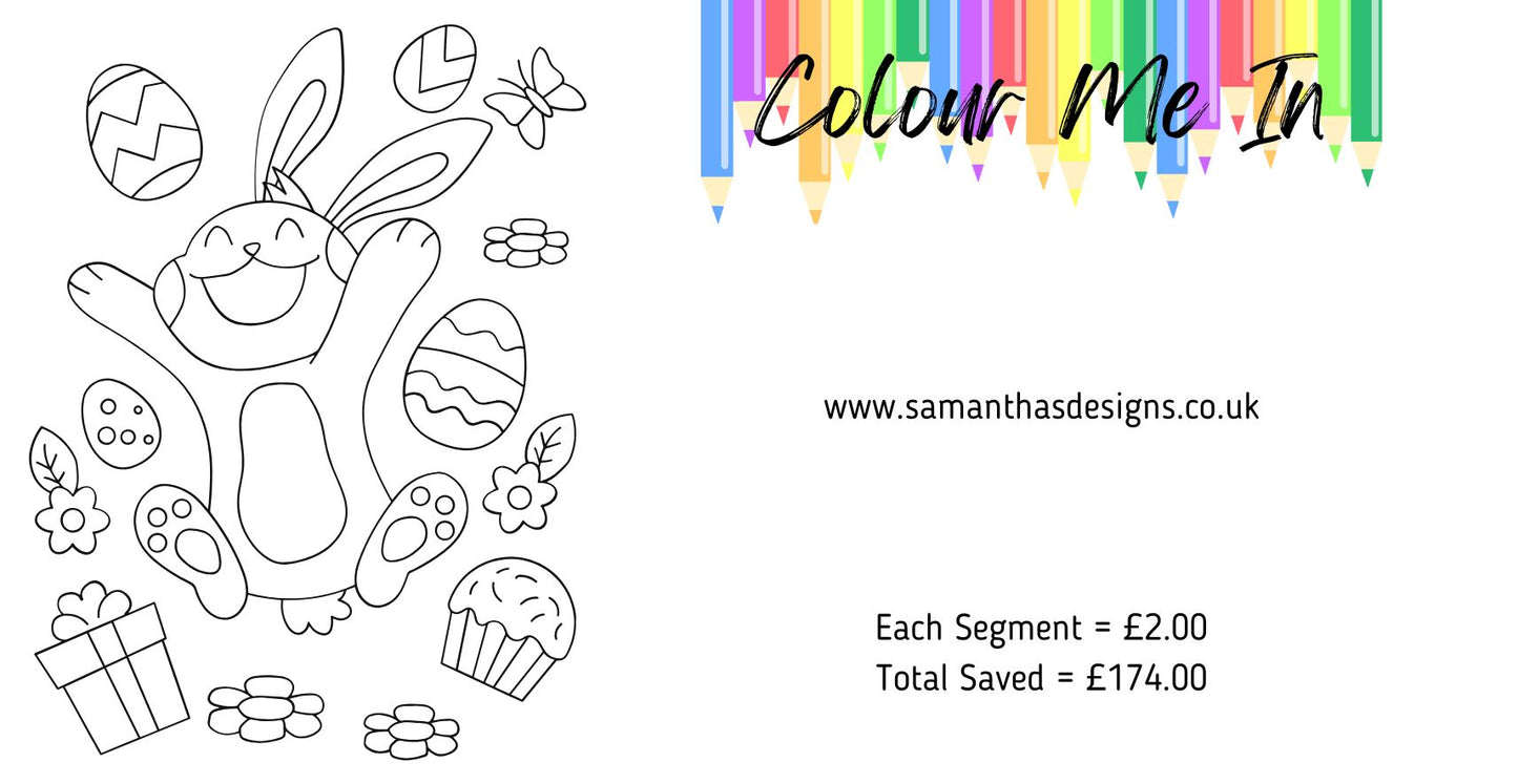 Colour Me In Savings Challenges - A6 Cash Stuffing Challenges - Various Saved Amounts