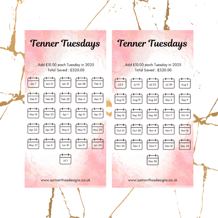 Savings Challenge - Tenner Tuesdays - A6 Cash Stuffing Challenge - Saves £520