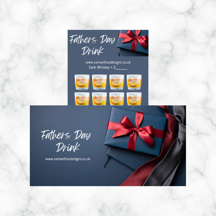 Fathers Day Savings - A6 Savings Challenges - 5 Designs To Choose From