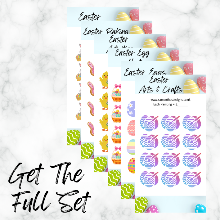 Savings Bundles - Easter - 4 Designs - A6 Cash Stuffing Challenges