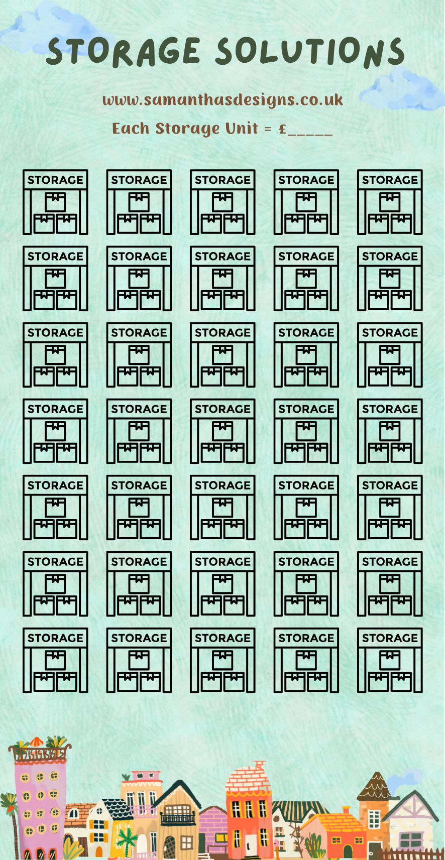 Housing Savings Trackers - A6 Cash Stuffing Challenges