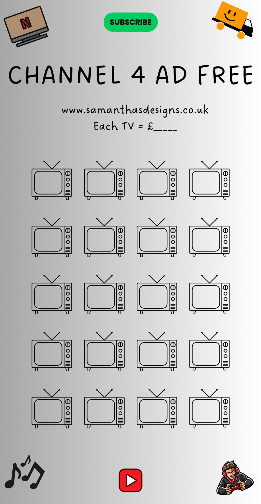 TV Subscription Trackers - A6 Cash Stuffing Challenges