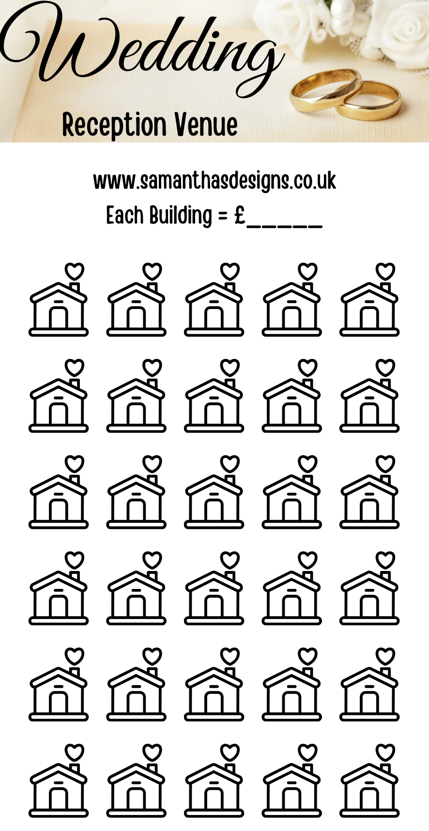 The Complete Wedding Saving Trackers - Trackers Only - A6 Cash Stuffing Challenges