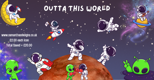 Mini Savings Trackers - Outta This World - A6 Cash Stuffing Challenge - Saves £20